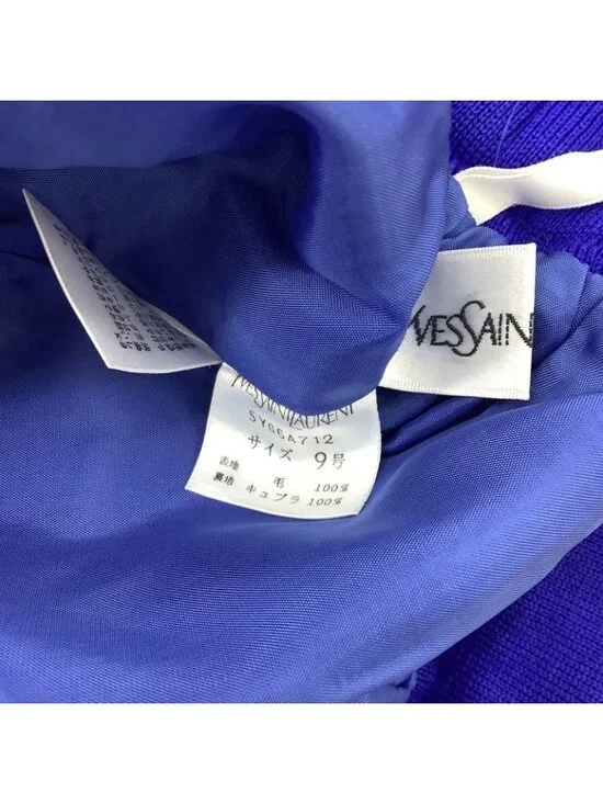 Saint Laurent Yves Vintage Set M Blue Jacket - Picture 8 of 8